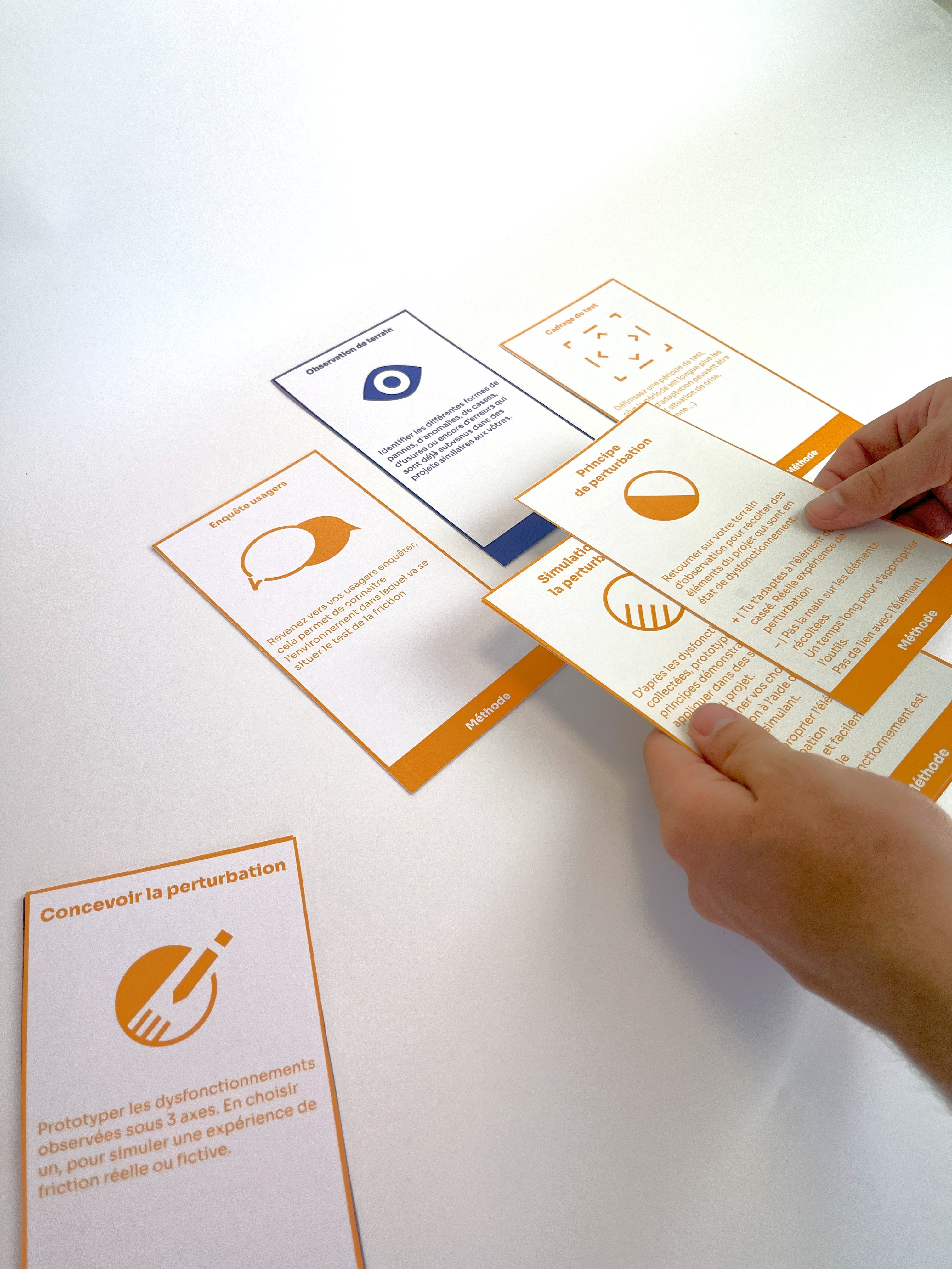 Set de cartes méthodologiques de recherche en design : concevoir du dysfonctionnement pour accompagner les manières de 