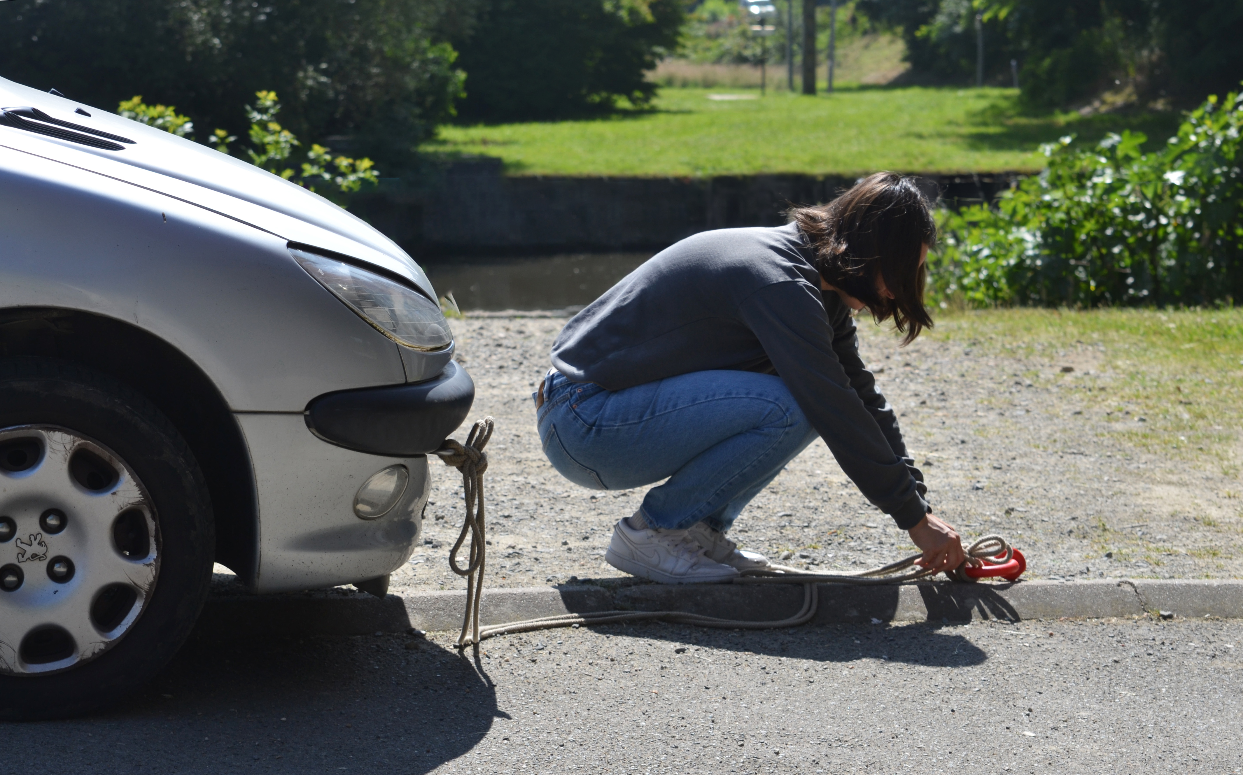 Photographie en situation au Mans du prototype 